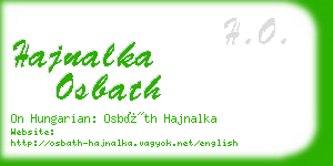 hajnalka osbath business card